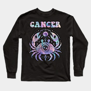 Cancer Zodiac Sign Birthday June July Astrology Long Sleeve T-Shirt